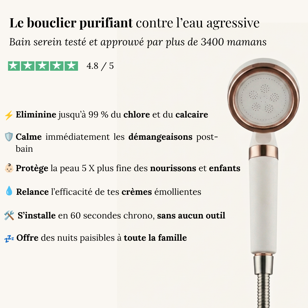 Pommeau de douche filtrant