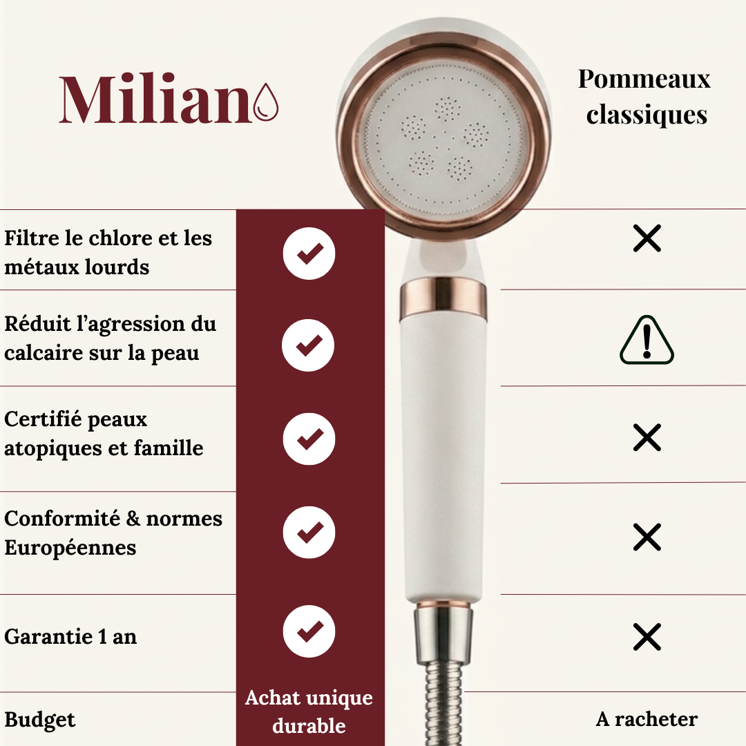 Pommeau de douche filtrant